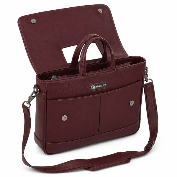 Board Room Brief Laptop Messenger Bag – Espresso Brown by BAGBUZZ