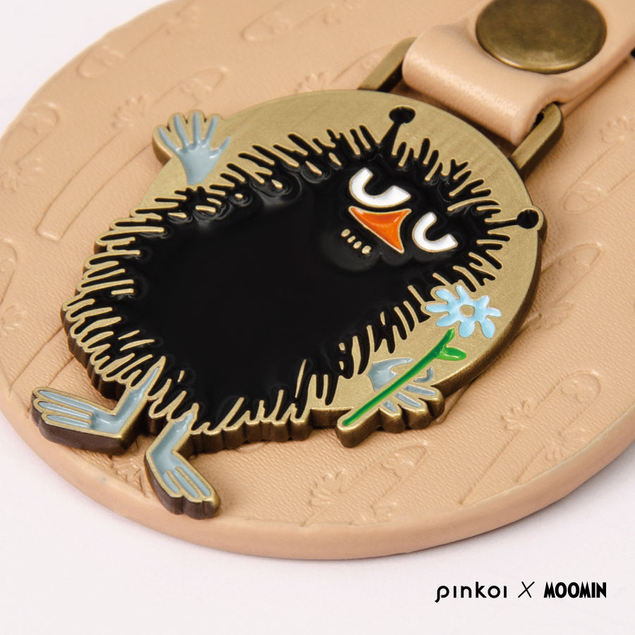 台湾 【Pinkoi x Moomin】上質レザーキーホルダー / スティンキー