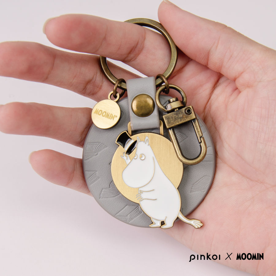 台湾 【Pinkoi x Moomin】上質レザーキーホルダー / ムーミンパパ