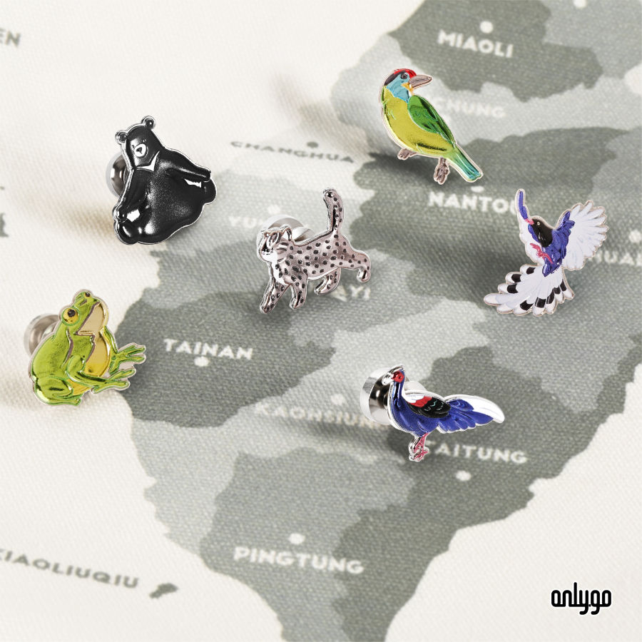 台湾 台湾固有動物ピンバッジ / シリーズ販売 Onlygo 昂里生活創意