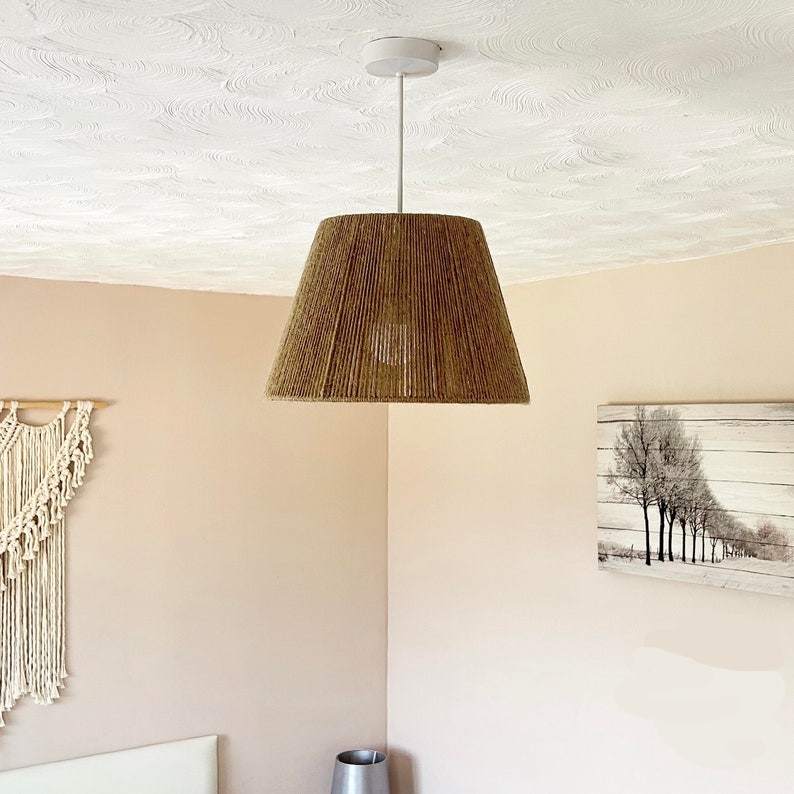 C027 jute chandelier