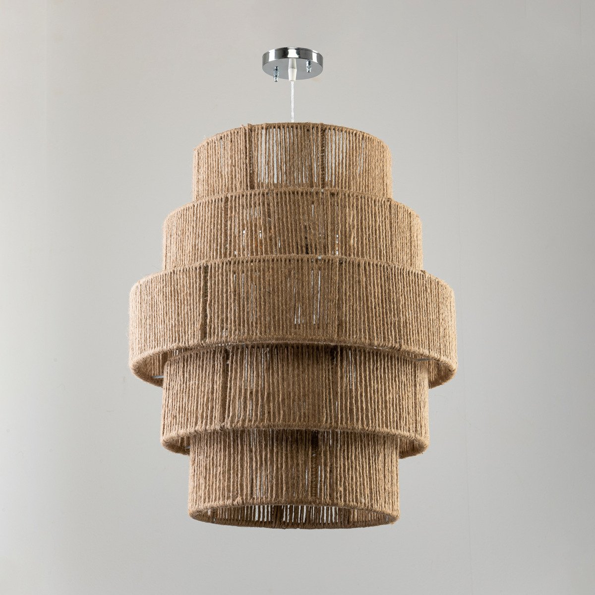 C039 jute chandelier