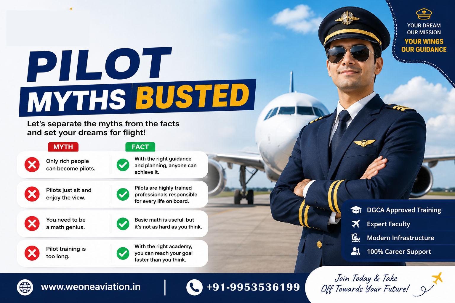 Pilot Myths Busted: Separating Facts from Fiction about an Aviation Career