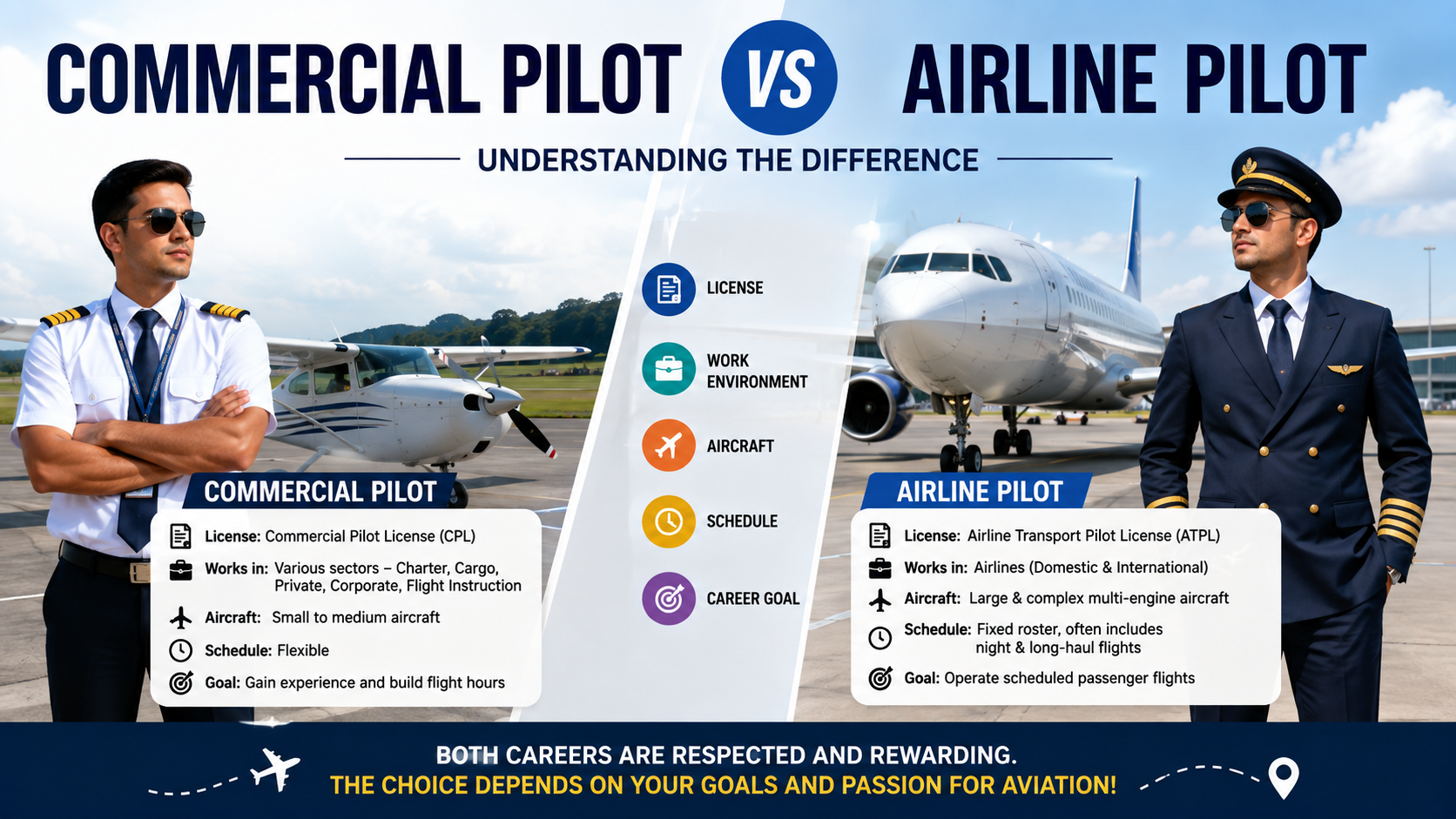 Commercial Pilot vs Airline Pilot – What's the Difference?