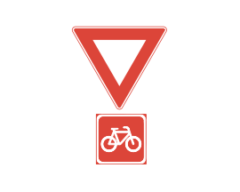 Give way to cyclists