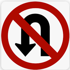 no U turn sign in saudi arabia