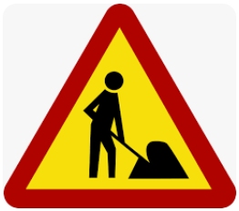 road work sign in saudi arabia