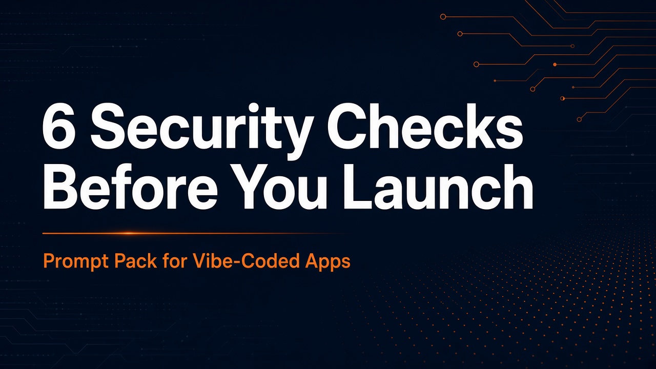 6 Security Checks Before You Launch prompt pack cover