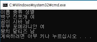 실행 결과