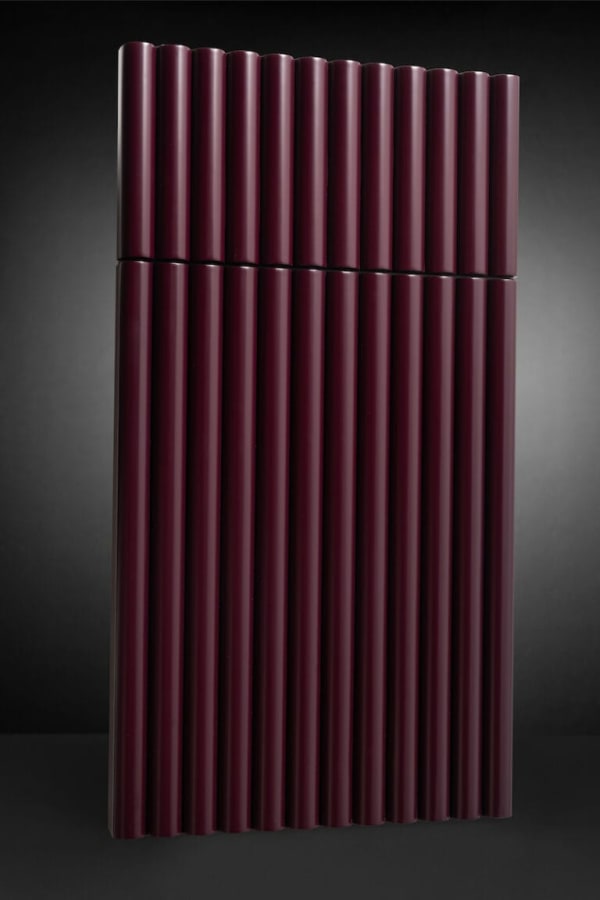 Reeded D21049 door, Painted · P10776 Matte