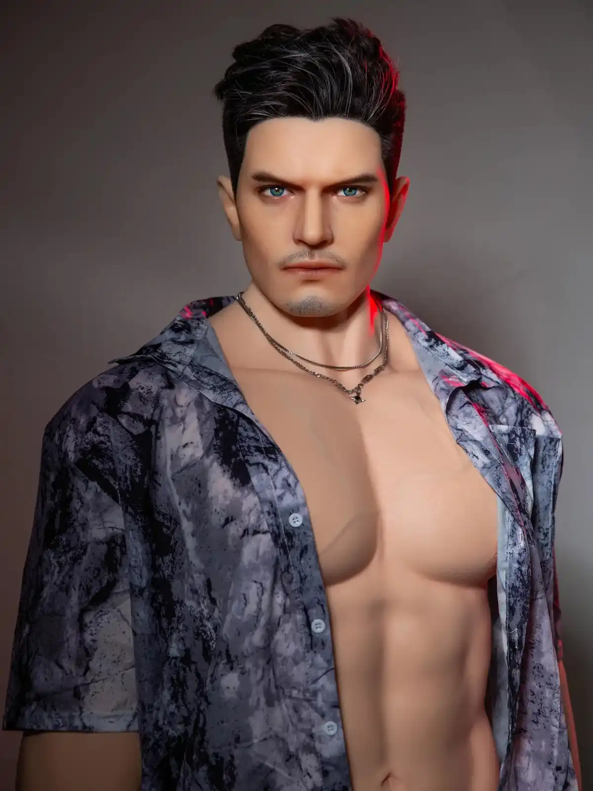 F5998-175cm/5ft9-49kg Full Size Hair Transplant ROS Sex With Silicone Male Sex Doll | Qita Doll