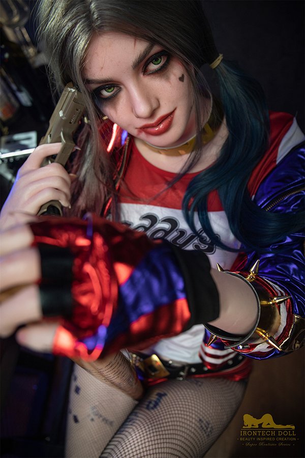 Irontech Doll 166cm/5ft5 Minus C-cup Harley Quinn Full Silicone Sex Doll S27