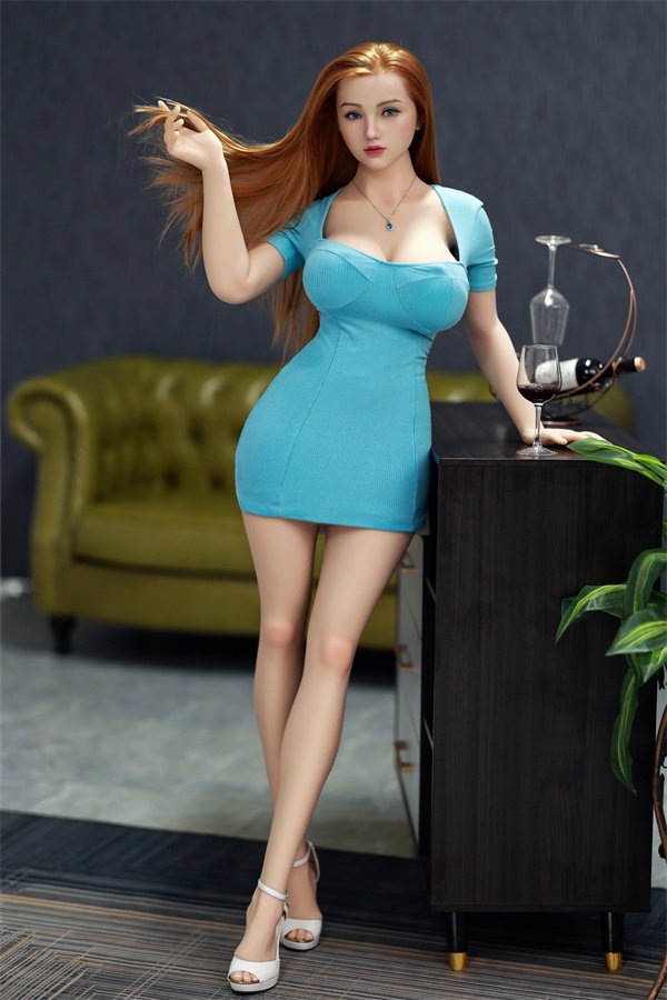Blonde Mature Silicone Head Sex Doll Vanessa 172cm