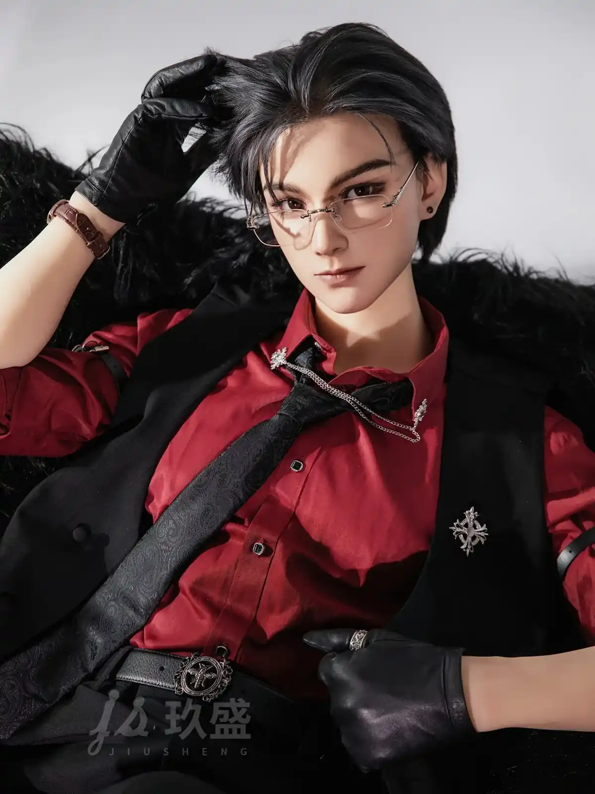 F5689—185cm/6ft1-45kg Gavin 7.09in Dildo Premium Silicone Head Femboy Male Sex Doll For Roleplay & Fetish Scenarios | Jiusheng Doll