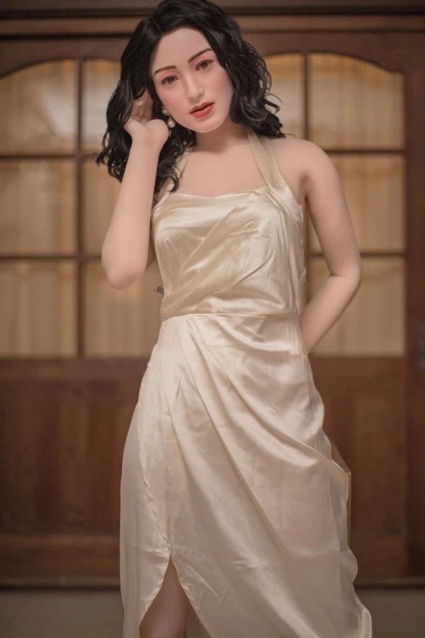 CLM Pro Mature Movable Jaw Silicone Head Sex Doll Sharla 157cm C-Cup