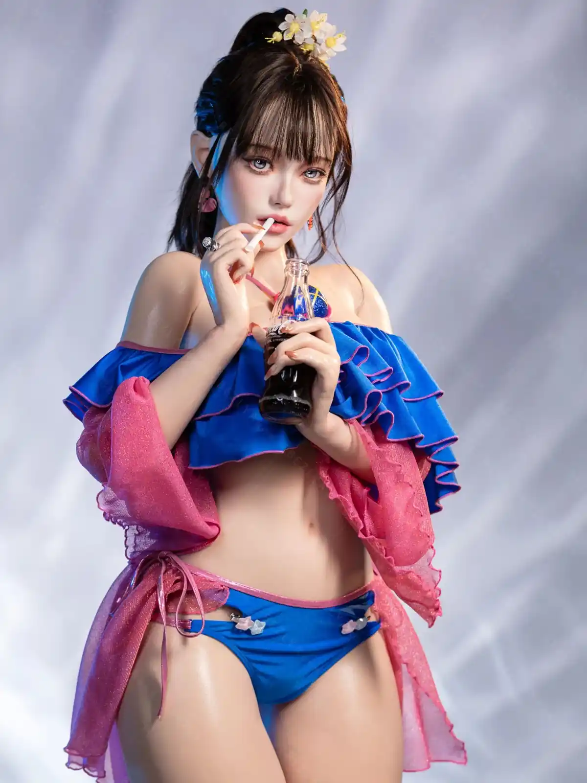 F5933-155Mcm(5.1ft)-38kg 2.2cf E Cup Mini ROS Silicone Asian Anime Celebrity Sex Doll｜Bezlya Doll