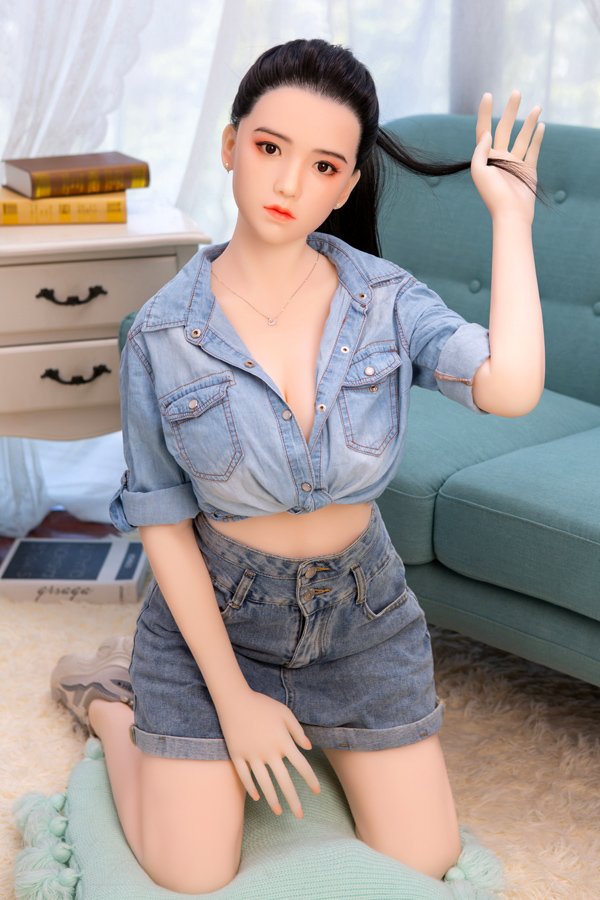 Big Boobs Busty Life-size Silicone Head Sex Doll Gladys 158cm