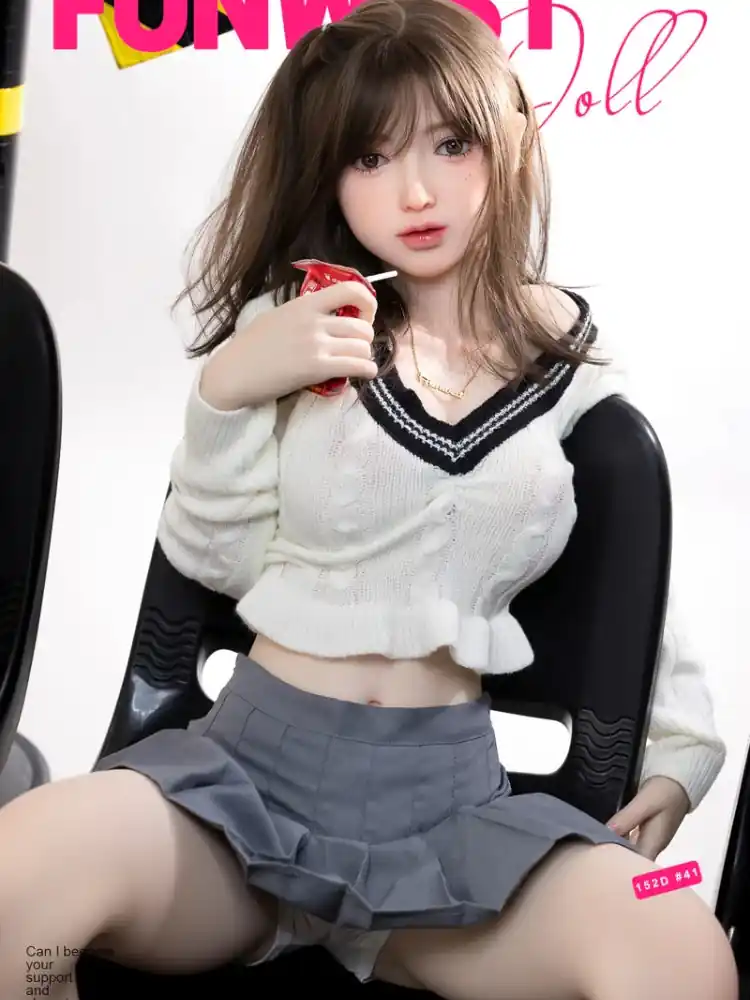 F2238-152cm(5ft）D Cup White Amy TPE Petite Mini Sex Doll – Realistic Silicone Body For Ultimate Pleasure｜Fun West Doll