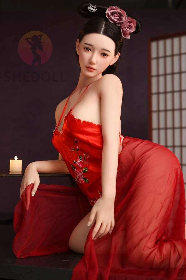 Chinese Sexy Silicone Head Sex Doll Achu 158cm