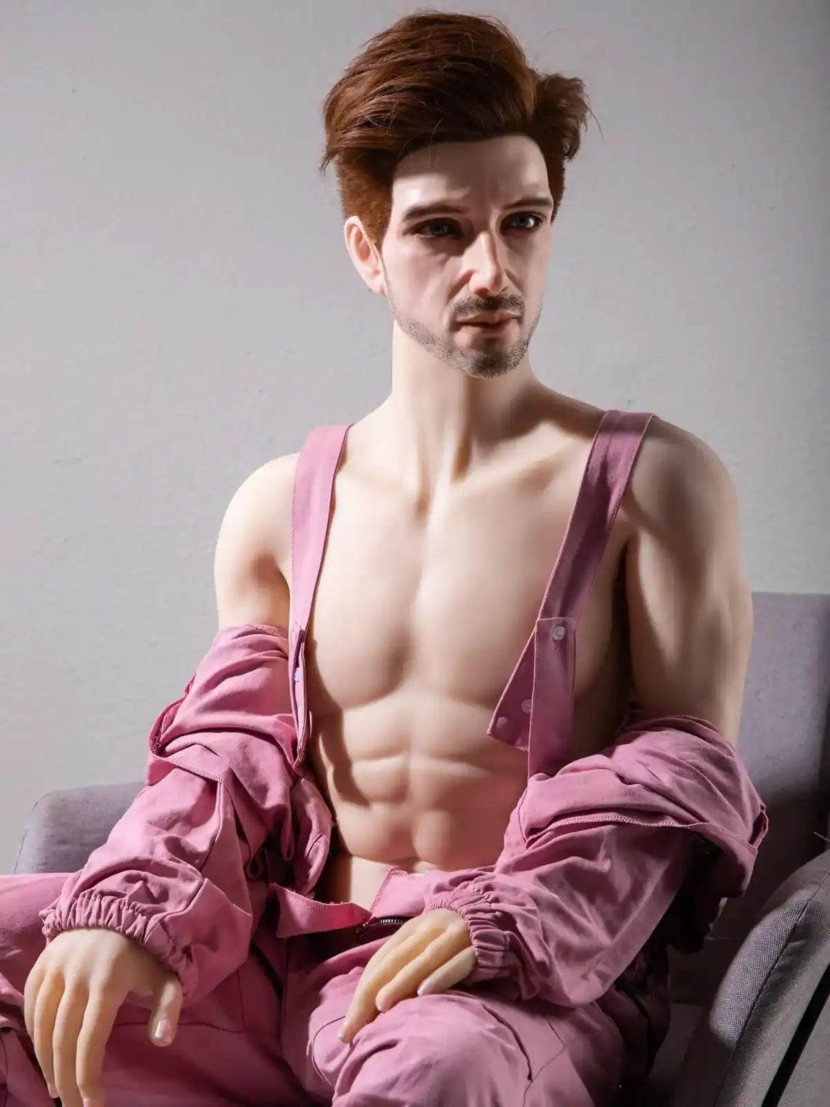 F4609-175cm/5ft9-58kg Femboy Full Size Silicone Head Sex With Male Sex Doll | Qita Doll