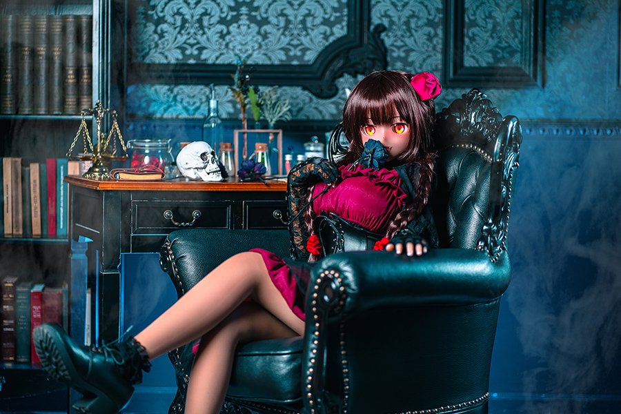 155cm/5ft1 H-cup Dark Tale Anime Sex Doll – Blue-eyed Champagne