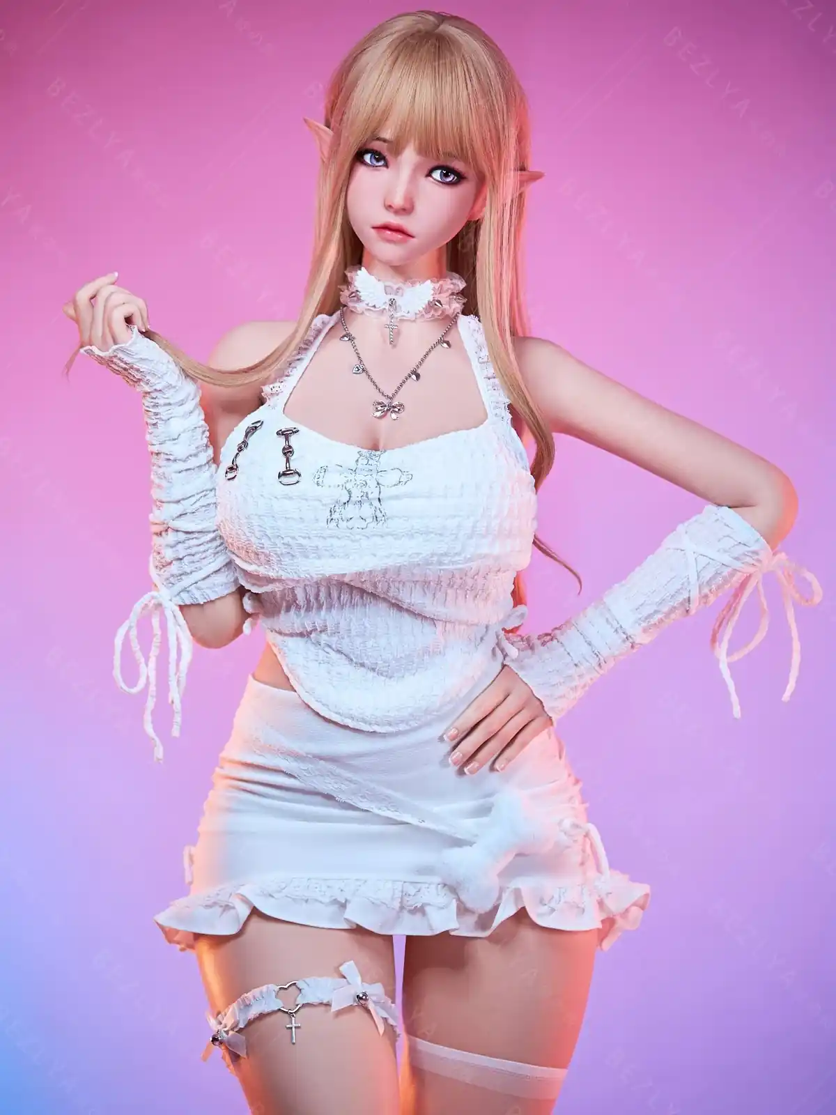F7154-155Mcm(5.1ft)-38kg 2.2cf E Cup Mini ROS Silicone Asian Anime Celebrity Sex Doll｜Bezlya Doll