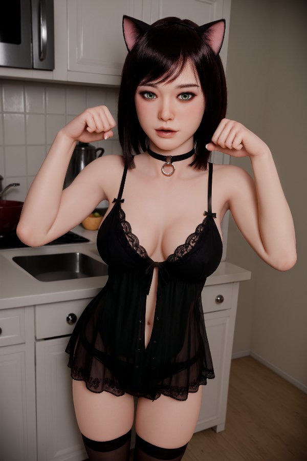 Cute Catwoman Silicone Head Sex Doll 166cm AB22#