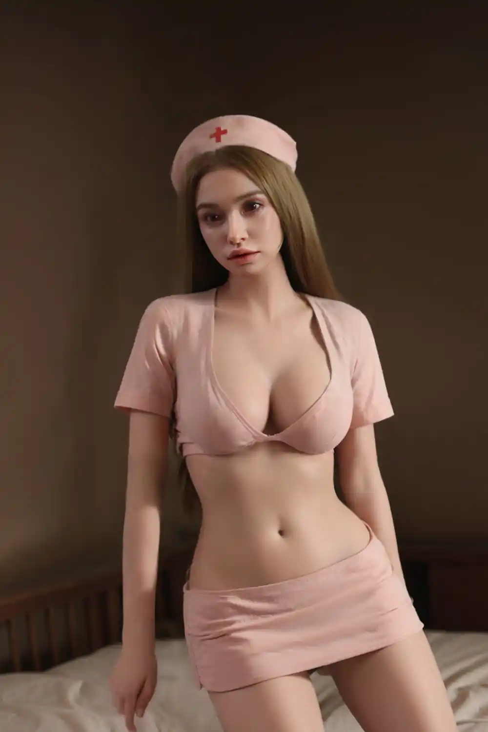 RIDMII Vanna Unique Design 5'5 FT (165cm) Realistic Sex Doll with Silicone ROS Head & TPE Body Elegant Brunette Beauty Love Doll with Movable Jaw