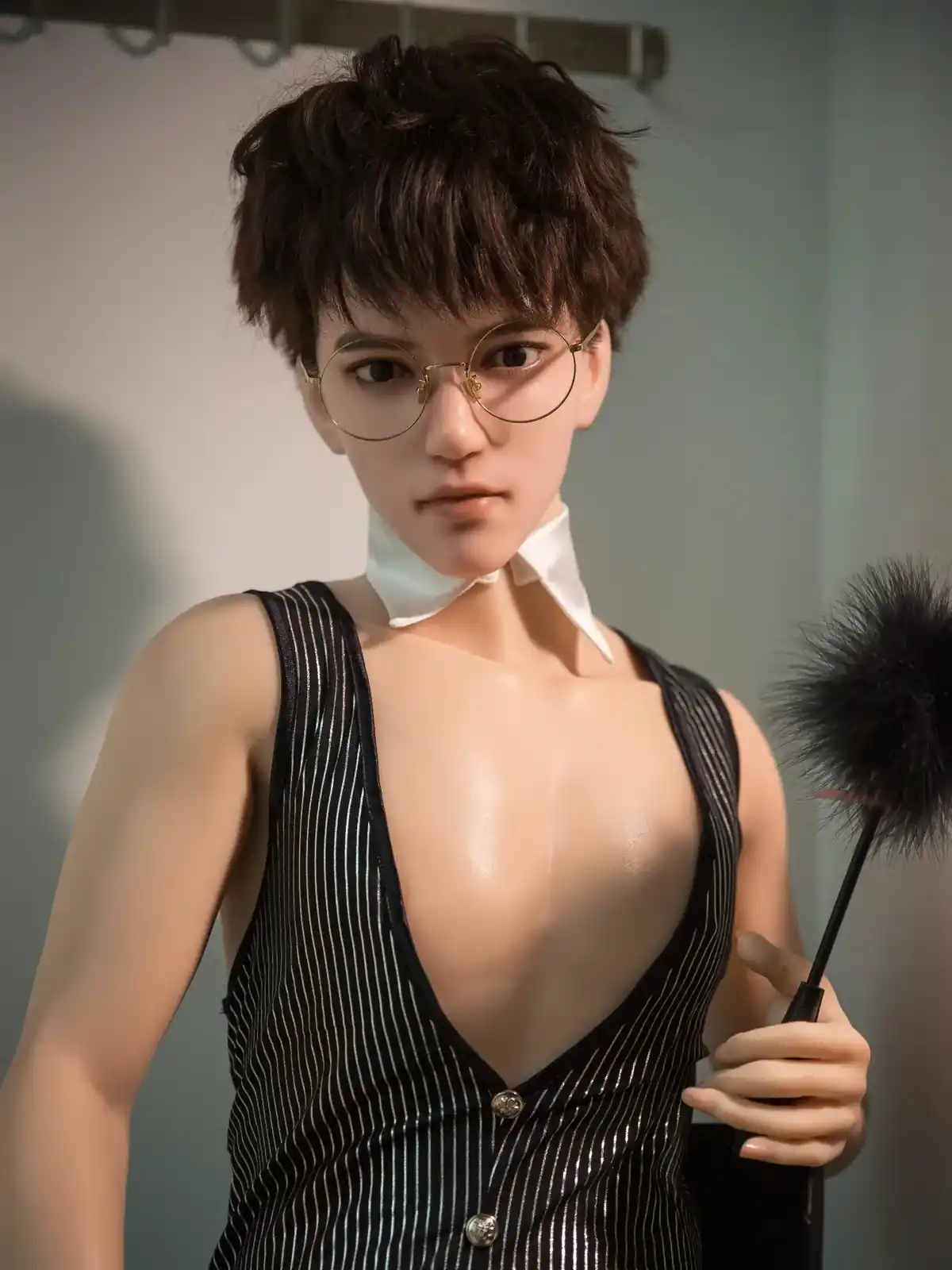 F4610-165cm/5ft5-36.5kg Femboy Full Size Sex With Silicone Male Sex Doll | Qita Doll