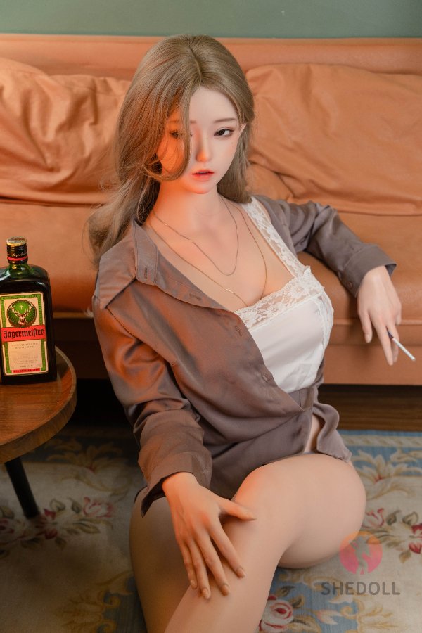 Asian ROS Movable Jaw Silicone Head Sex Doll Jasmine 165cm
