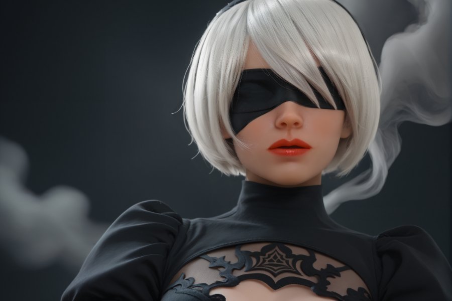 Japanese Celebrity Anime Silicone Head Sex Doll 162cm H-cup NieR