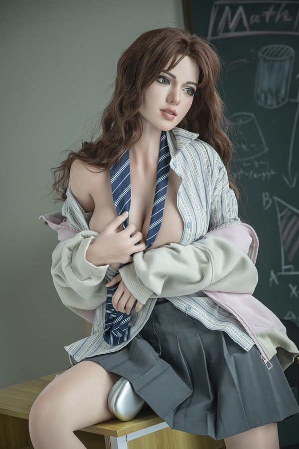 Curly Lifelike Movable Jaw Silicone Head Sex Doll Jenna 160cm M2