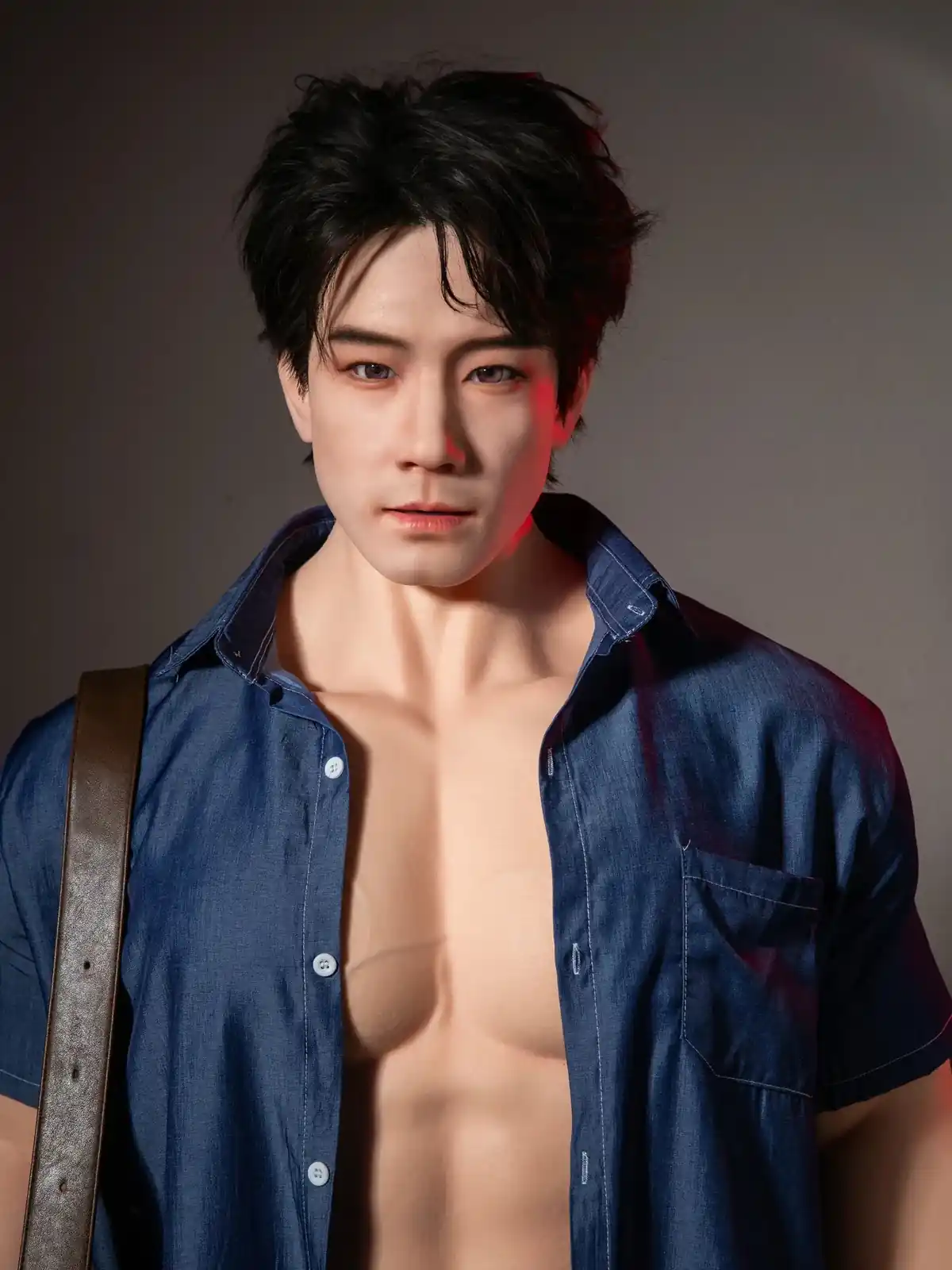F5997-175cm/5ft9-49kg Full Size Hair Transplant Asian ROS Sex With Silicone Male Sex Doll | Qita Doll