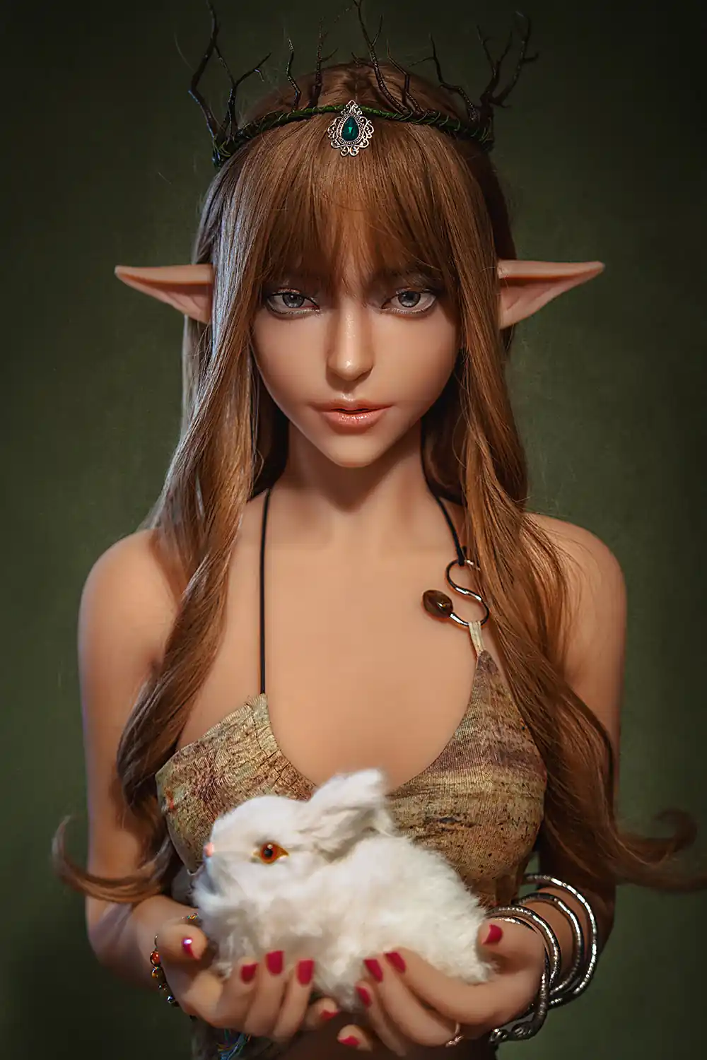 6YE | 158cm/5ft2 A-Cup ROS Head Elf Sex Doll- Tinny