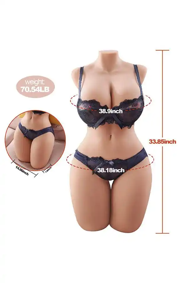 US In Stock | 70.54lb Life-size Busty Sex Torso - Mengna