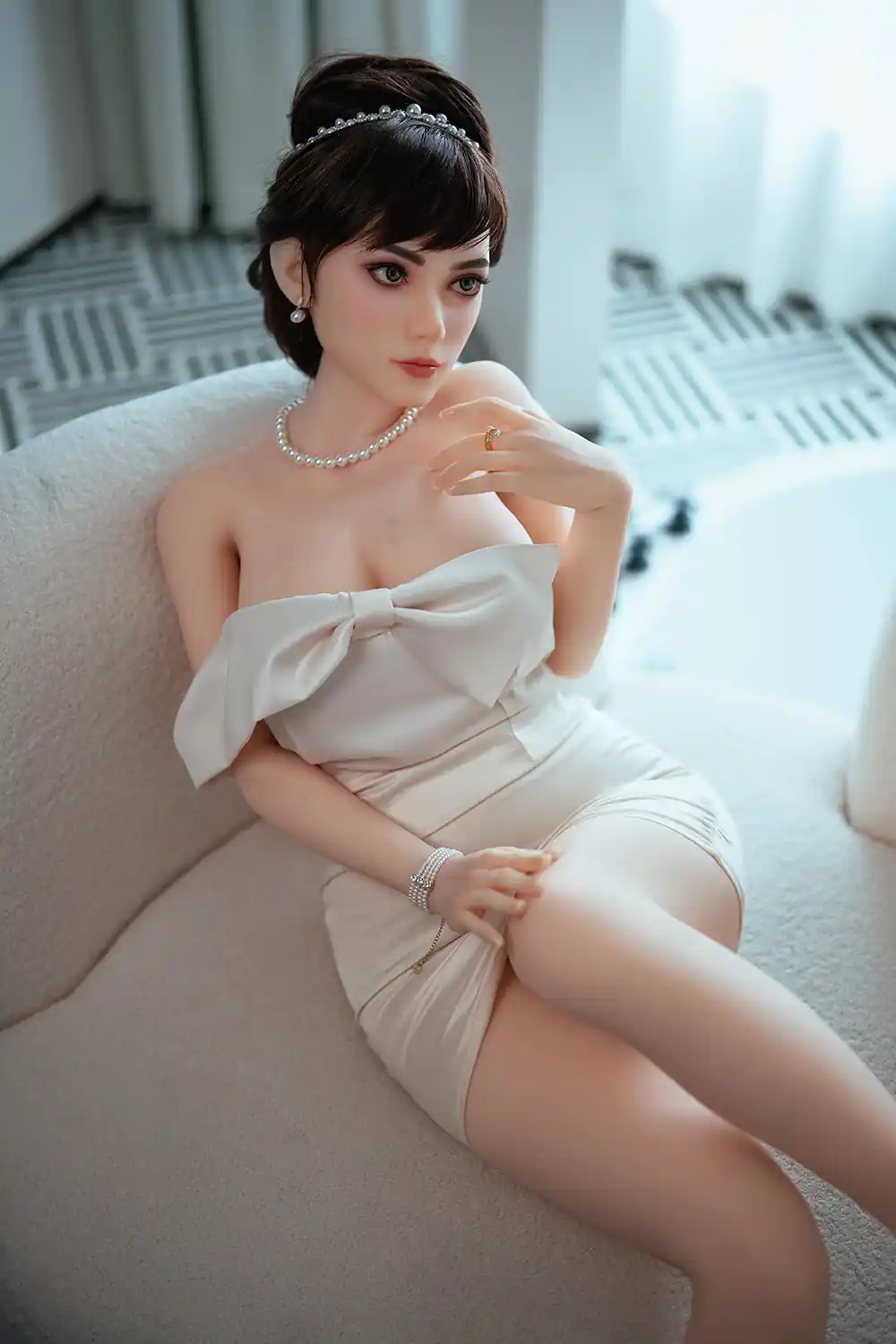 EU In Stock - RIDMII Orielle Unique Design 5'4 FT (164cm) TPE Head TPE Body Real Oral Sex Love Doll With Wig and Graceful Look