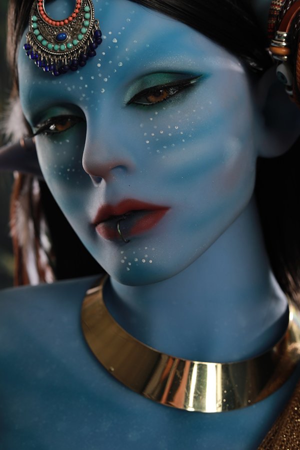 Avatar Blue Skin Alien Big Boobs Sex Doll Cervine 165cm