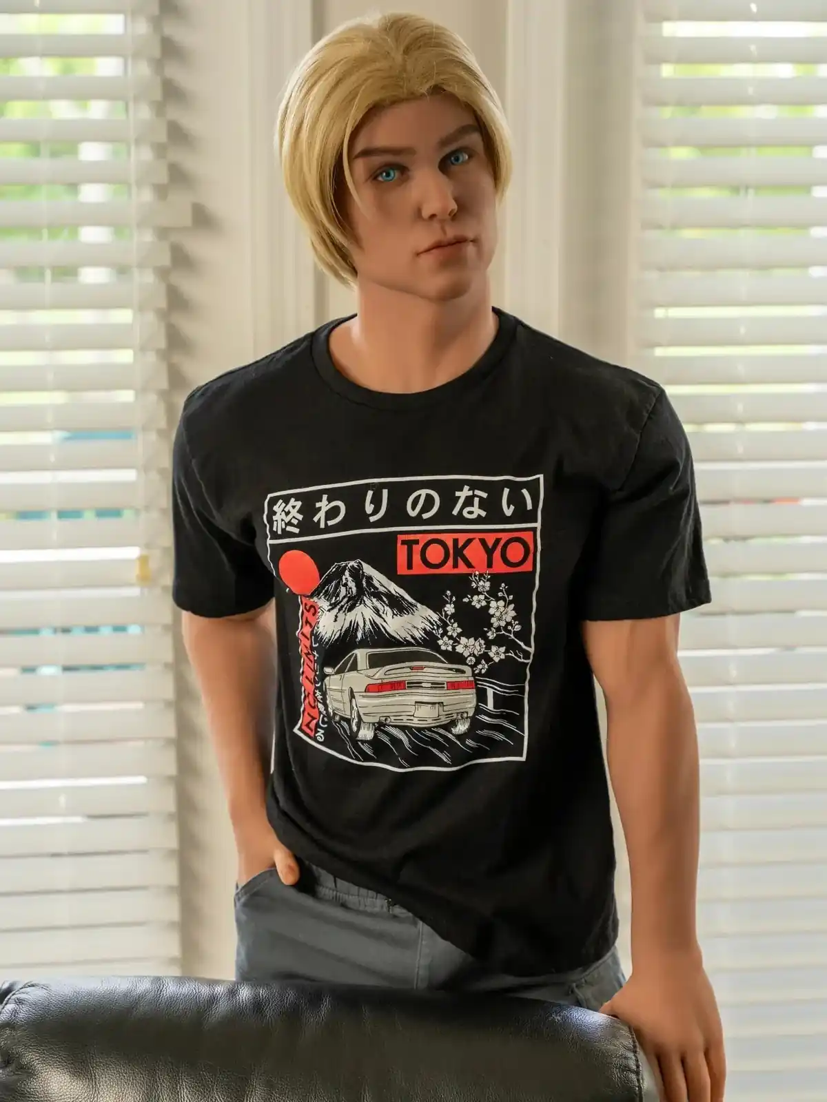 F1653K-170cm/5ft7(40kg) Femboy Muscular Blond Short Hair TPE Male Sex Doll 【In Stock USA】 | Doll Forever