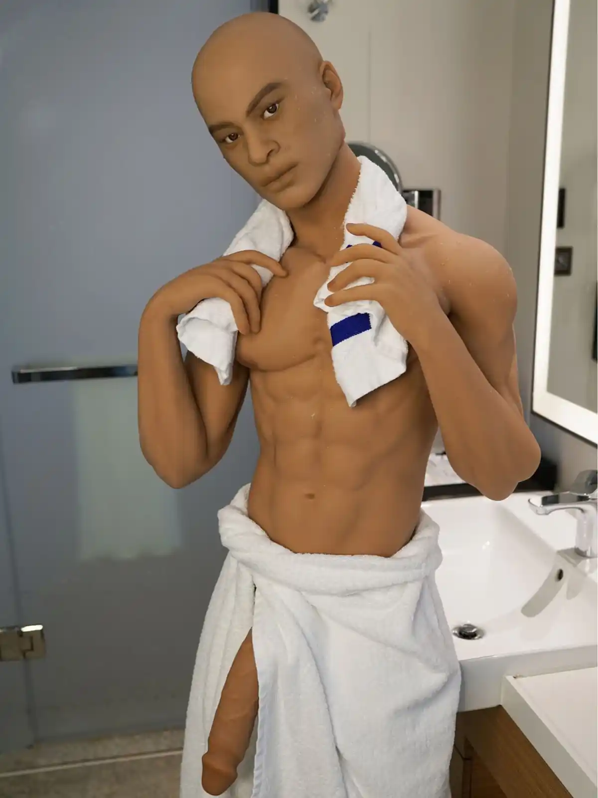 F3610-170cm/5ft7-40kg Denzel Muscular TPE Fierce Lifelike Femboy Sex Doll | Doll Forever
