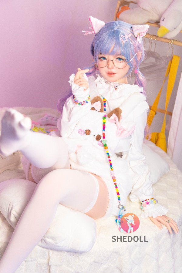 Asian BJD G-cup ROS Silicone Head Sex Doll Yaya 145cm