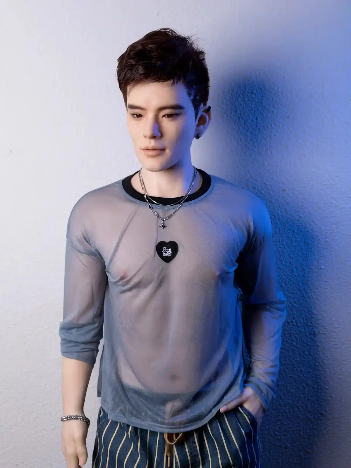 F4613-177cm/5ft10 55kg Femboy Full Size Sex With Silicone Male Sex Doll Qita Doll