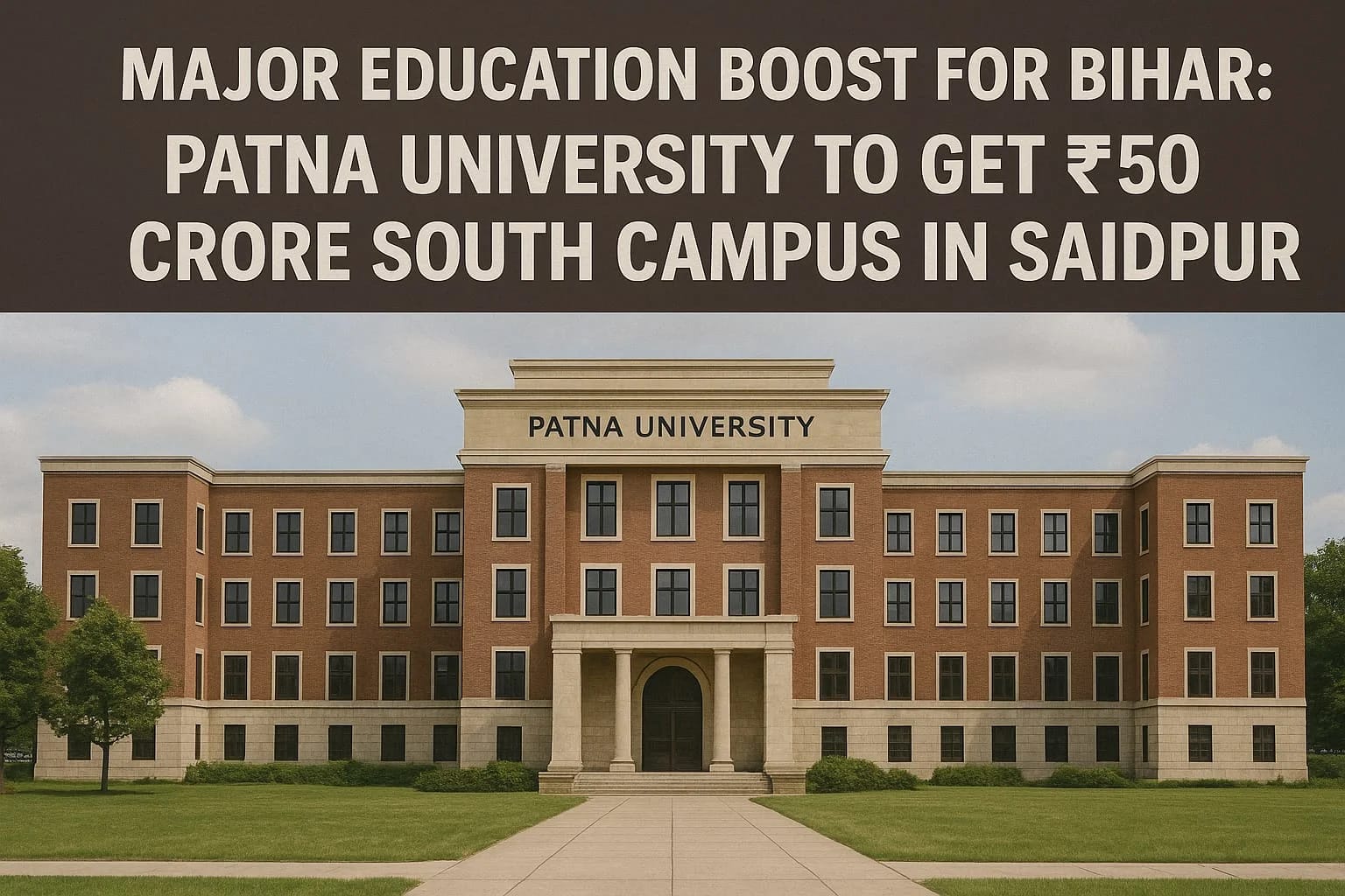 Major education boost for Bihar: Patna University to get ₹750 Crore South Campus in Saidpur