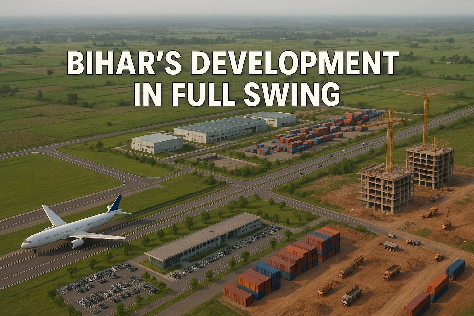 Bihar’s landscape is set to change with the arrival of a new airport, industrial park, and logistics hub