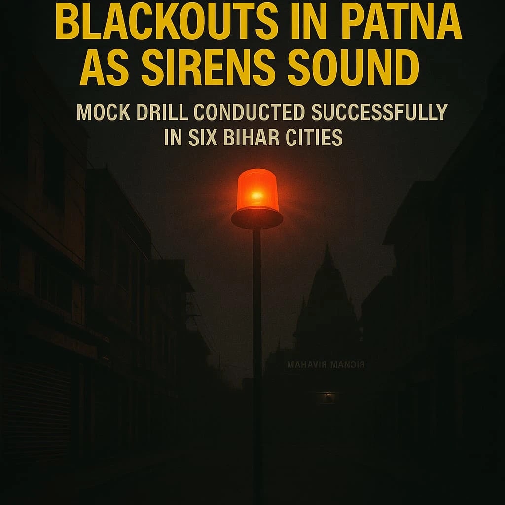 Blackouts Across Patna as Sirens Signal Mock Air Raid Drill