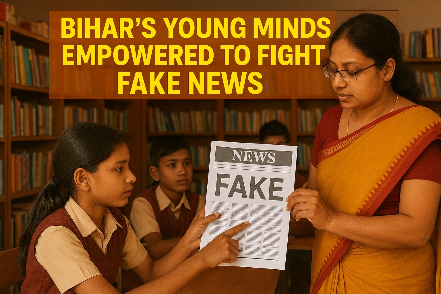 Bihar’s Young Minds Empowered to Fight Fake News through Library Classrooms