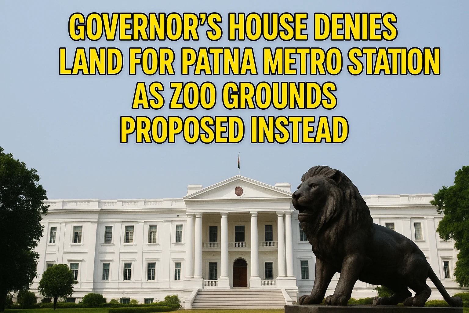 Governor’s House Denies Land for Patna Metro Station as Zoo Grounds Proposed Instead
