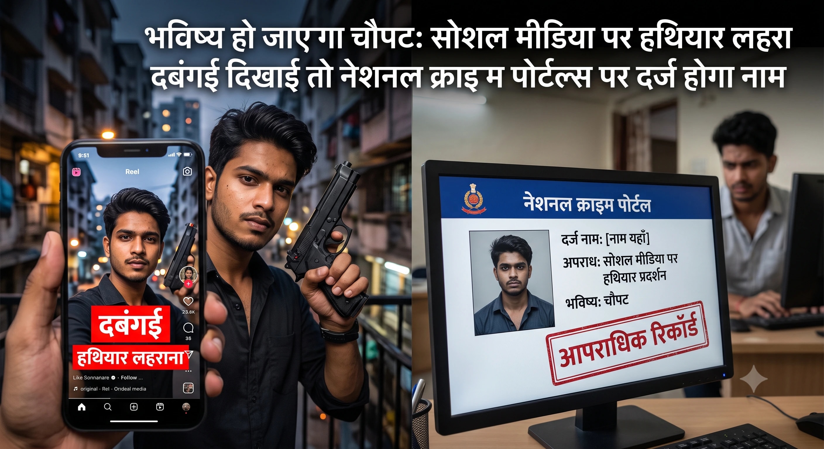डिजिटल 'दबंगई' की भारी कीमत: सोशल मीडिया पर हथियार लहराया तो हमेशा के लिए चौपट हो जाएगा भविष्य