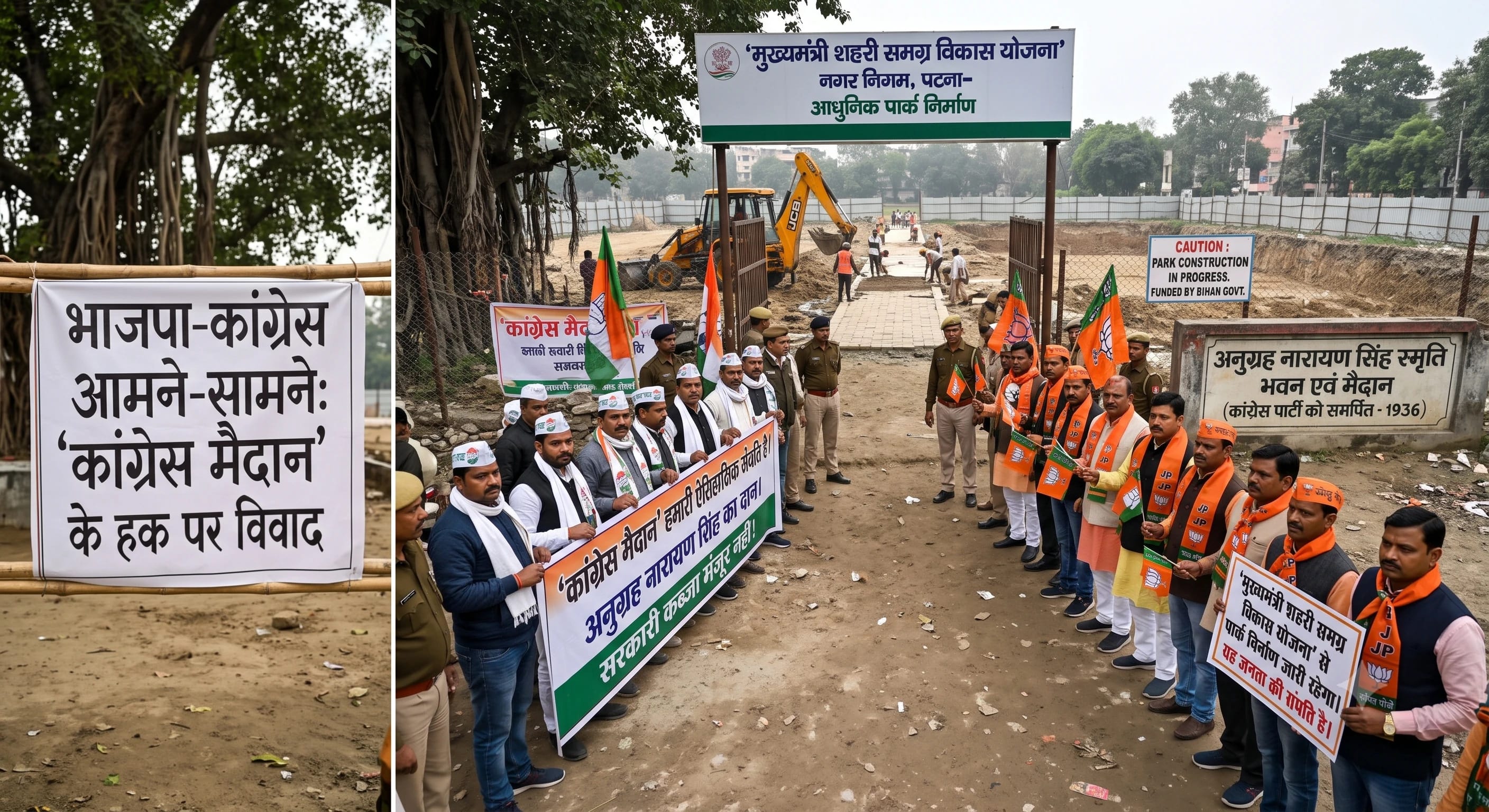पार्क निर्माण पर भाजपा-कांग्रेस में रार: 'कांग्रेस मैदान' पर बढ़ा विवाद