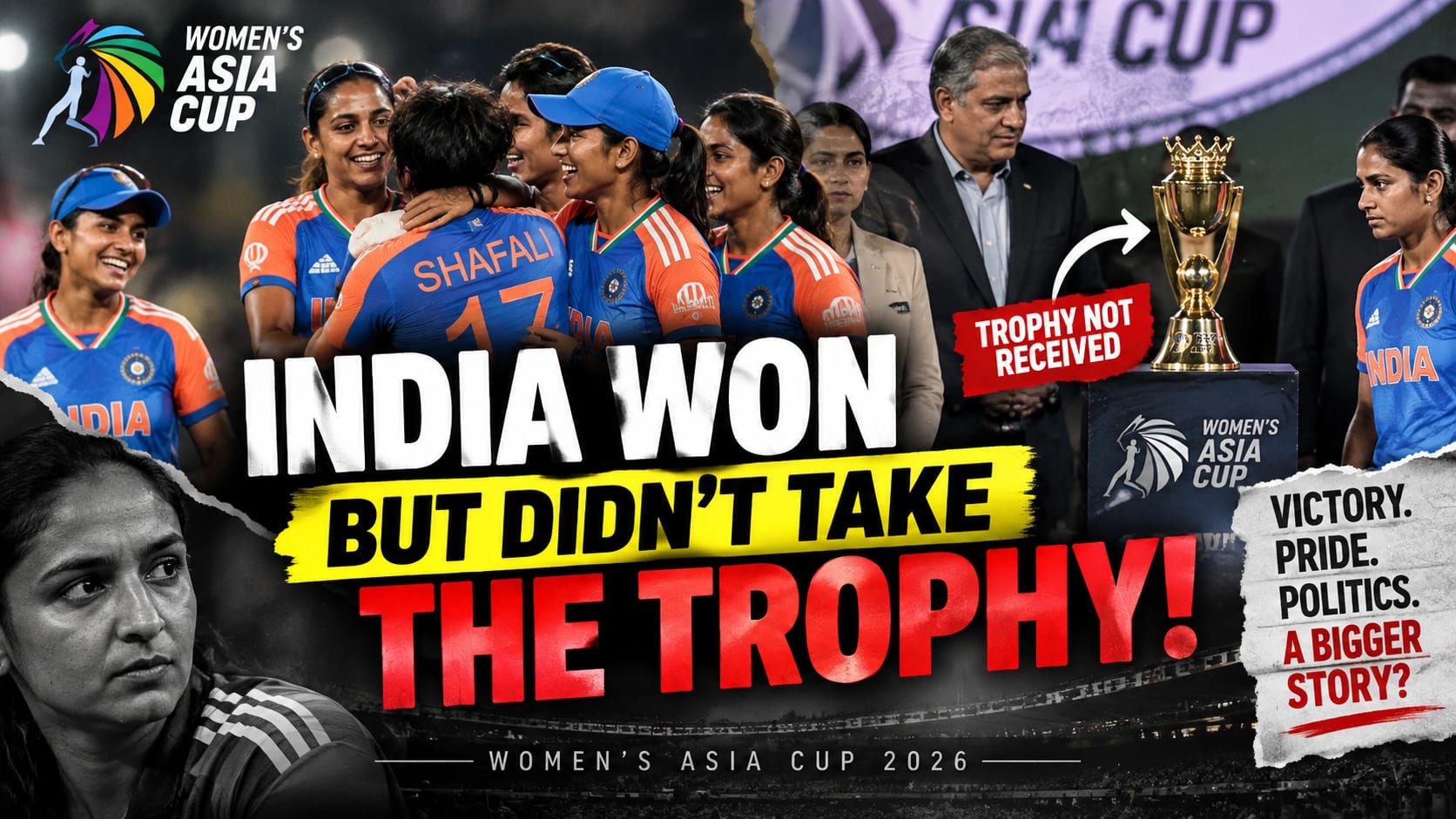 India won the Women’s Asia Cup… but didn’t take the trophy. So, what exactly happened in Dubai?