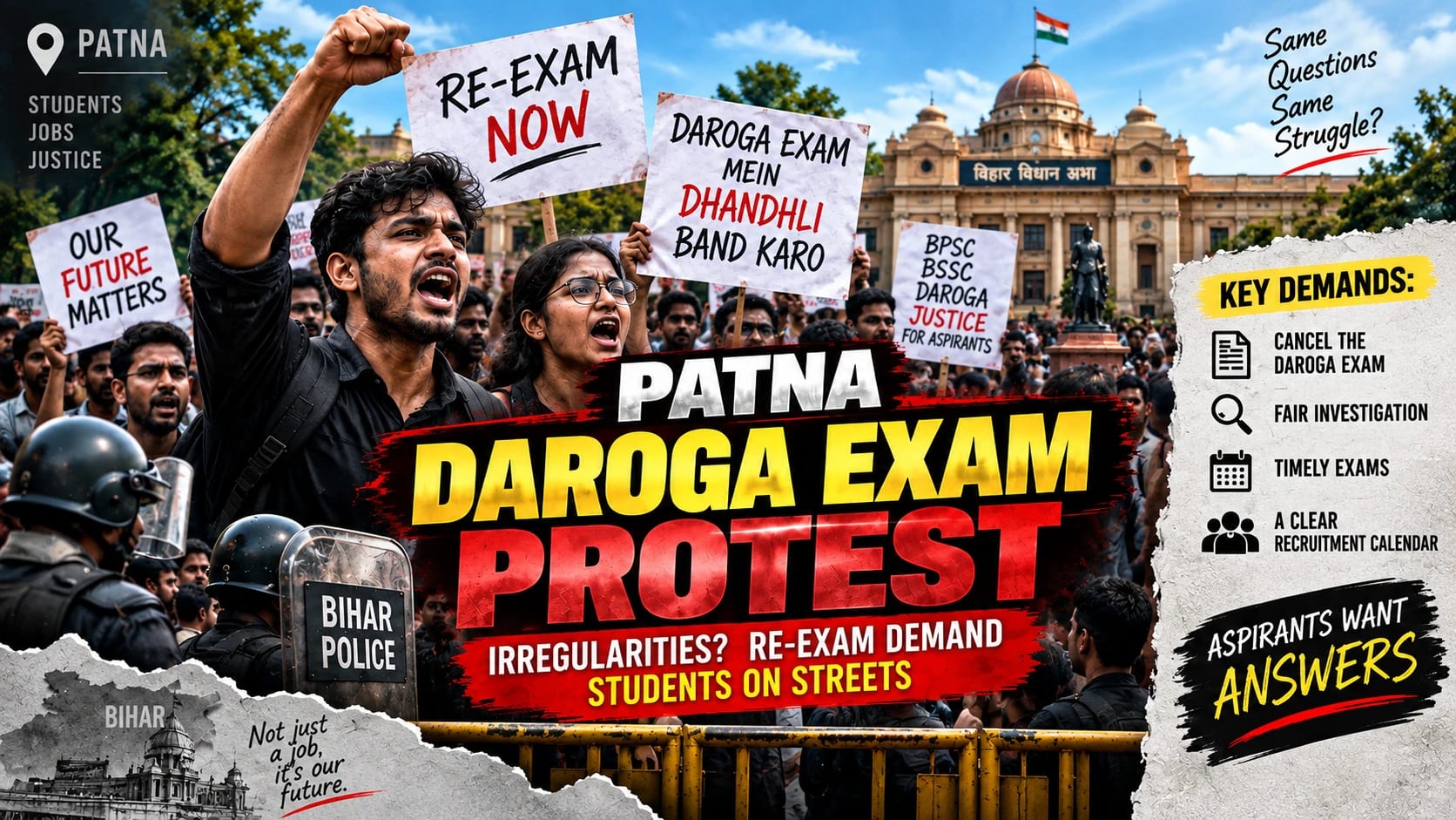 Patna Daroga Exam Protest: Why Aspirants Are Demanding a Fresh Exam